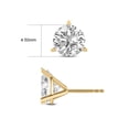 thumbnail image 3 of 0.75 CTW Martini-Set Round Lab Grown Diamond Solitaire Stud Pushback Earrings in 14K Yellow Gold (E-F, VS1-VS2), 3 of 3
