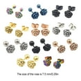 thumbnail image 4 of Guardurnaity Pendientes de 5 piezas para mujer y niña, aretes redondos de acero de titanio, para regalo, accesorios de joyería exquisitos Ropa, zapatos y accesorios Miscelánea alfiler negro Guardurnaity AP009678-03B, 4 of 6
