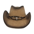 thumbnail image 2 of Sombrero de vaquero, accesorios para fotos, sombrero para el sol para hombres, para acampar, otoño, senderismo al aire libre, pesca, 2 of 8