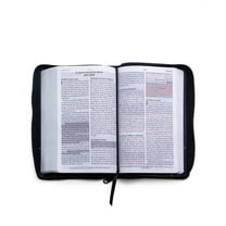 Santa Biblia de Promesas Reina Valera 1960 / Tamaño Manual / Letra Grande / Piel Especial Con Cierre / Negra // Spanish , (Hardcover)