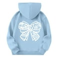 thumbnail image 6 of Ruyang Girls Cute Bowknot Graphic Pullover Hoodies Trendy Preppy Hooded Sweatshirt Oversized Soft Athletic Sweatshirts, 6 of 8