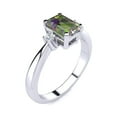 thumbnail image 2 of SuperJeweler 2 1/2 Carat Octagon Shape Mystic Topaz and Diamond Ring In Sterling Silver For Women, 2 of 6