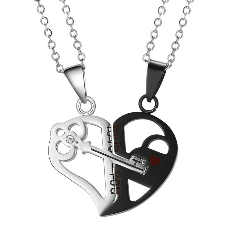 Dress Choice Heart Lock and Key Necklace