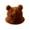 Brown, variant on Bucket Hat Bear Ear Thickened Plush Ball Basin Cap for Outdoor