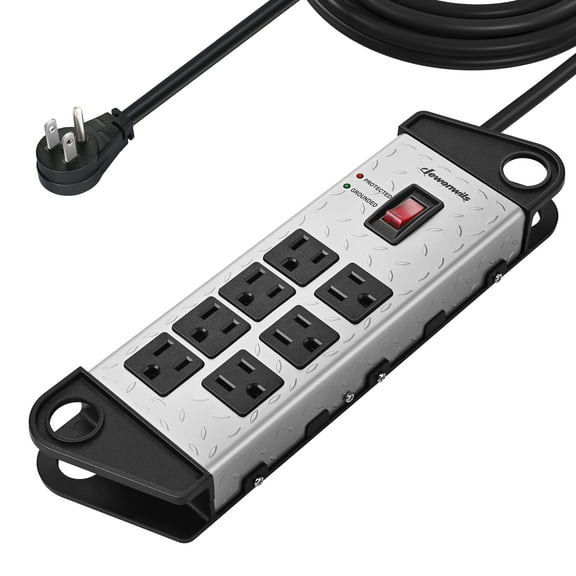 DEWENWILS Metal Power Strip, 8-Outlet Heavy Duty Surge Protector