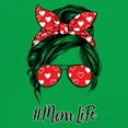 thumbnail image 3 of Mom Life Messy Bun Women's V-Neck T-shirt Trendy Motherhood Parenting Maternity Family Mother's Day Mama Mommy #momlife Tee, 3 of 7