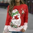 thumbnail image 2 of Chandail en Molleton d'Hiver pour Femmes Mi-Longueur Blouse Ample à Capuche Mode Pull Col Rond Chaud Cardigan Imprimé Noël Hoilidy, 2 of 7