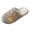 Grey, variant on House Slippers - Warm Plush Soft Bottom Indoor Home Shoes with Floral Accent, Lightweight Cotton Slippers for Winter Use (Grey, 9.5)