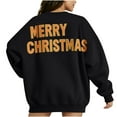thumbnail image 2 of Craaazy Christmas Sweatshirt for Women Merry Christmas Letter Print Long Sleeve Round Neck Pullovers Gifts, 2 of 5