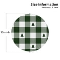 thumbnail image 2 of Fuzoiu Green White Lumberjack Plaid Print Leather Coasters Set,Drink Coasters Set of 4,for Tabletop Protection, Durable PVC Coasters,Home Décor and Housewarming Gift-Round Shape, 2 of 6