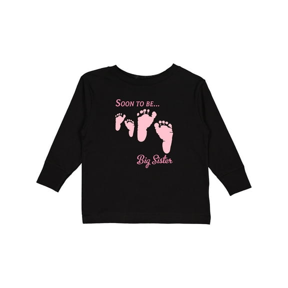 Inktastic Soon to Be Big Sister Girls Long Sleeve Toddler T-Shirt