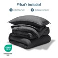 thumbnail image 4 of Bare Home Down Alternative Comforter Set - 2-Pieces - All Seasons - Twin/Twin-XL, Heather Gray, 4 of 5