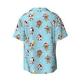 thumbnail image 4 of Goofa winter cow cute Printed Men's Casual Short-sleeved Shirt,Lightweight Breathable Button-down,Summer Casual men's top,Versatile Fashion shirt-4X-Large, 4 of 7