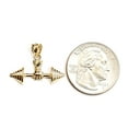thumbnail image 2 of New 14k Yellow Gold Dumbbell weight lifter Pendant charm gift fine jewelry 1.9g, 2 of 12
