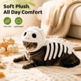 thumbnail image 3 of MIRUXO Pet Dinosaur Costume - 3D Skeleton Design Glow in the Dark | Cozy Plush 3D Halloween Cat/Dog Skeleton Costume, Realistic Dino Skeleton Costume, 3 of 16
