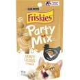 thumbnail image 2 of Purina Friskies Party Mix Cat Treats, Gravy-Licious Crunch, Chicken & Gravy Flavors, Dry Cat Treats, Helps Clean Teeth, 2.1-Ounce Resealable Pouch, (Pack of 6), 2 of 5