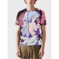 thumbnail image 2 of T-shirt round neck Role Pattern loose short sleeve D910, 2 of 5