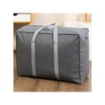 thumbnail image 2 of Frontwalk Large Capacity Clothes Storage Bag Organizer with Reinforced Handle for Comforters, Blankets, Pillows, Bedding, Closets, Bedrooms, Dorm Storage Box Container Dark Gray M: 22.83x9.84x15.75", 2 of 3
