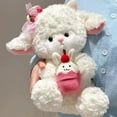 thumbnail image 4 of Soft Plush Lamb Stuffed Animal - Cute Fluffy Sheep Plush Toy, Adorable Lamb Doll for Easter Gift, Durable Plush Toy for Holiday Birthday Gift, Wedding Favor & Home Decor Accent Play, 9.84in, A, 4 of 9