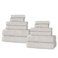 thumbnail image 2 of Superior Milo Smart Twist Cotton Medium Weight 12 Piece Towel Set, Silver, 2 of 10