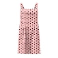 thumbnail image 5 of akafmk Overalls for Women Bib Polka Dots Sleeveless Adjustable Straps Casual Romper with Pockets Cute Daily Summer Outfit, Size M, 5 of 7