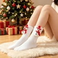 thumbnail image 5 of Kilaqueen Womens Christmas Crew Socks with Knitted Applique, Festive Novelty Holiday Socks for Parties, Stockings and Cozy Outfits, 5 of 6