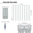 thumbnail image 6 of Merkury Innovations 200-Count Warm White LED Curtain String Lights with Remote, USB-Powered, Indoor Use,  7 ft x 6.2 ft,, 6 of 6