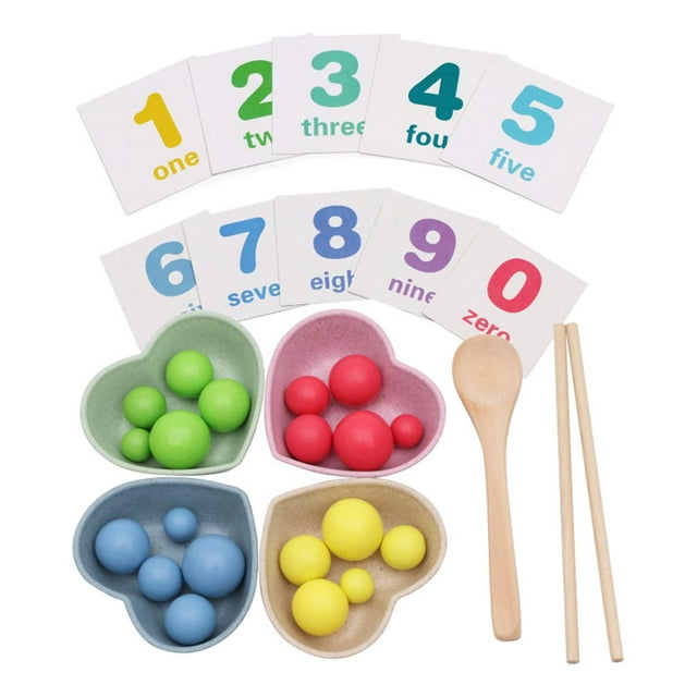 Entrenamiento para Sostenga Un Frijol Comience con Matemáticas Juguetes Educativos de Aprendizaje Sunnimix Entrenamiento de palillos para niños