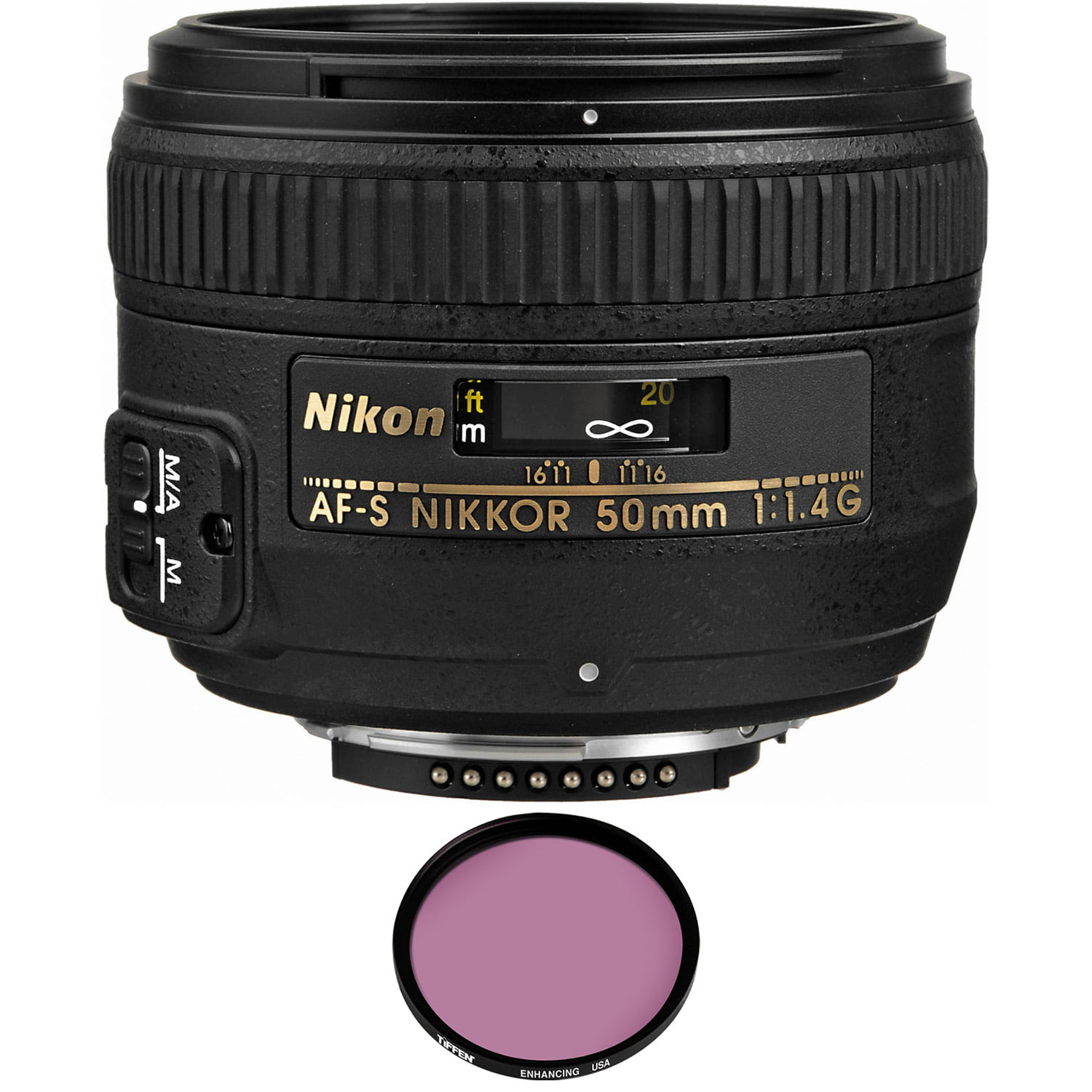 Nikon AF-S NIKKOR 50mm f/1.4G Lens with Pro Filter (Used
