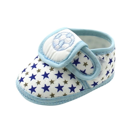 

Boys Girls Soft Sole Prewalker Casual Warm Baby Shoes Star Baby Shoes