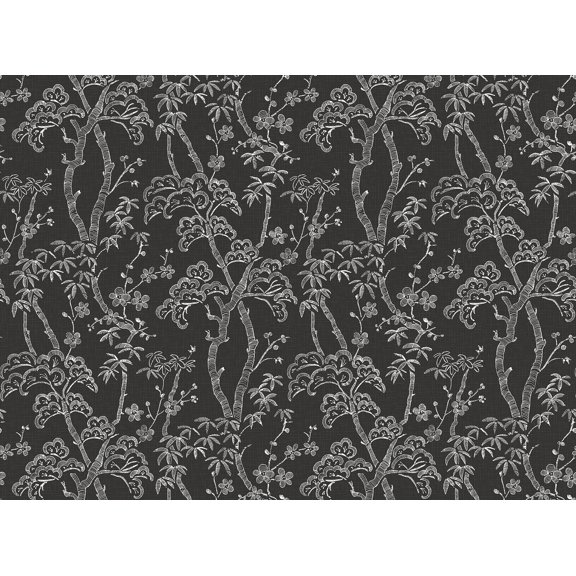 REMIX Walls by Katie Hunt Storybook Forest Charcoal Grey Wall Mural