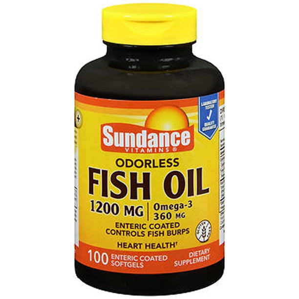 Sundance Fish Oil Supplement 1000mg, Lemon 60 ea Walmart