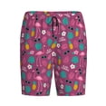 thumbnail image 4 of Easygdp Summer Flamingo Men's Short Pajama Pants, Sleep Shorts, Household Pants, Casual Pants with Pockets - Large, 4 of 9
