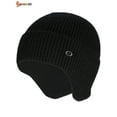 thumbnail image 2 of Spencer Men Women Winter Knit Earflap Hat Warm Skull Cap Cuffed Beanie Hat for Outdoor Ski Hiking "Black", 2 of 7