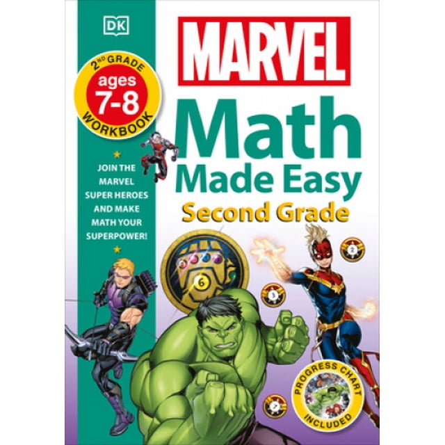 Marvel Math Made Easy, Second Grade: Join the Marvel Super Heroes and Make Math Your Superpower!