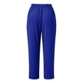 thumbnail image 5 of Easter Plus Size Pants- Women's Solid Color Daily Commuting Fashion Casual Radish Pants, 5 of 5