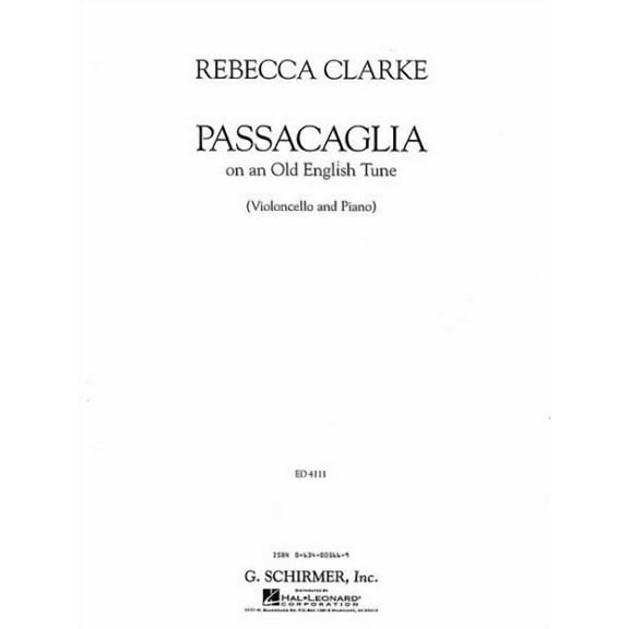 Passacaglia : Cello and Piano (Paperback)