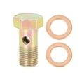 thumbnail image 1 of Unique Bargains M10x1.0mm Car Metric Thread Banjo Bolts Brake Fitting Adapter with 2pcs M10 Washers, 1 of 4