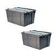 thumbnail image 1 of Cajas de Plástico VentDepot Organizadora BoxArch15 2 Pzas 15kg 50x30x21cm Apilable Bisagras Polietileno Gris, 1 of 1