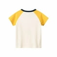 thumbnail image 6 of Odeerbi Toddler Kids Boys Cotton T-shirt Round Neck Short Sleeve Tops 2025 Fashion English Print Shirts Yellow, 6 of 8