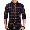 thumbnail image 1 of Camisa Manga Larga Cuadros Para Hombre Moda Slim Fit, 1 of 4