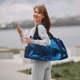 thumbnail image 6 of Kdxio Blue Fire Wolf Travel Duffel Bag Gym Bag Weekender Travel Bag Gym Bag for Women &Men Airplane Travel Essentials for Flying, 6 of 7