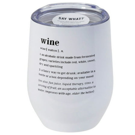 WINE - Wine Drink Tumbler 12oz with Sip Lid Stainless Steel Insulated CUTE FUNNY QUOTES