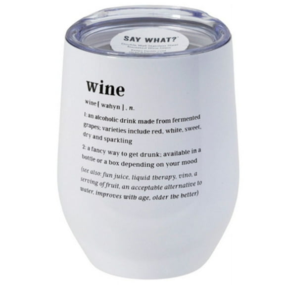 WINE - Wine Drink Tumbler 12oz with Sip Lid Stainless Steel Insulated CUTE FUNNY QUOTES