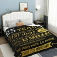 thumbnail image 4 of DAJU 50th Anniversary Blanket Gifts Blanket Flannel Soft and Comfortable Anti static Bed Sofa Blanket(50*60inch), 4 of 5