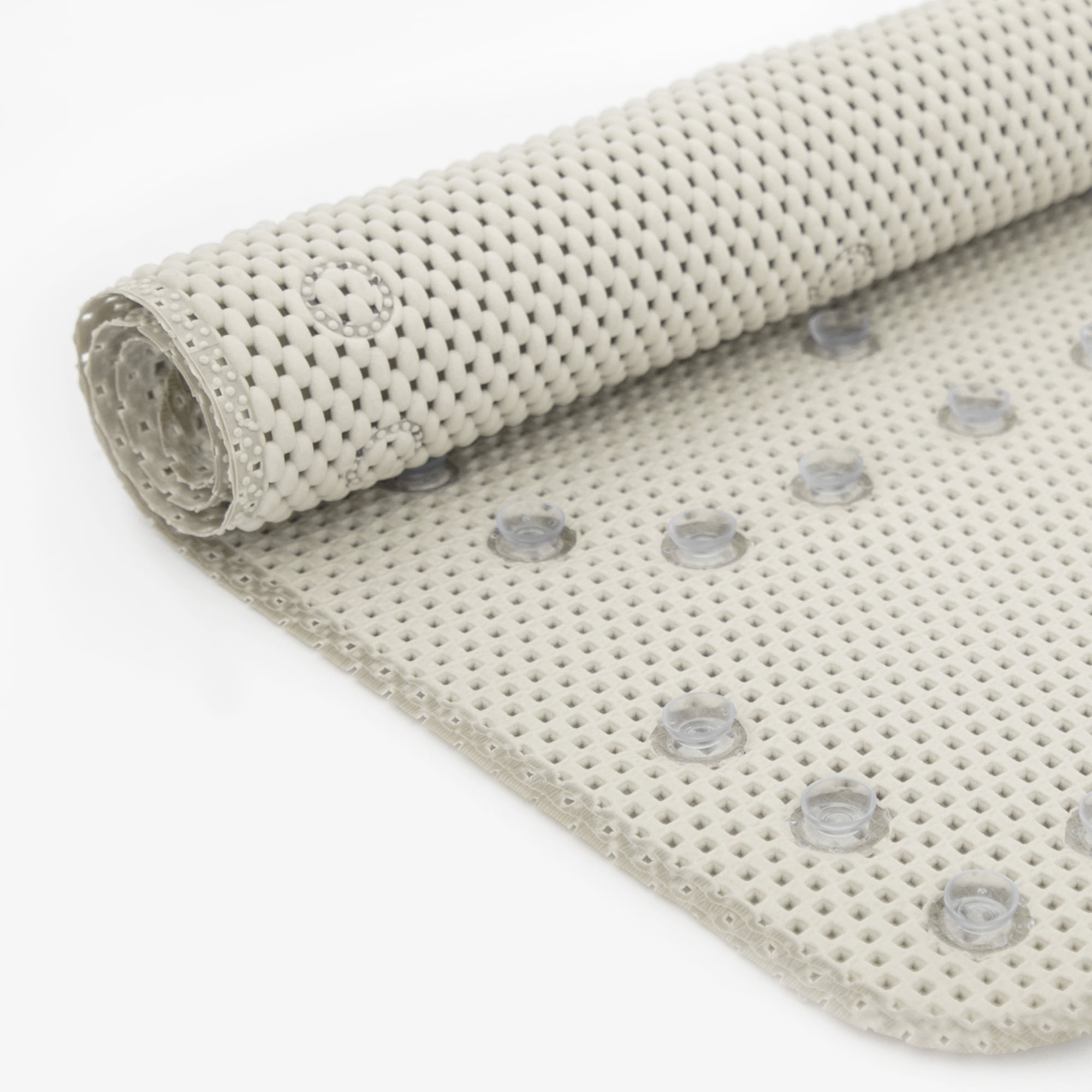 Ray Star Bathtub Mat Non-Slip Shower Mats for Tub, 36×17 inch, Brown Bath Mat for Tub with Suction Cups and Drain Holes, Washable, Soft on feet, Easy Clean