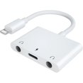 thumbnail image 1 of wonima11 3in1 Lighting to 3.5mm,Headphone Adapter for iPhone, Dual Earphone Jack Audio and Charging Adapter,Headphone Splitter for iPhone 14/13/12/11/XS Max/XR/8/7 Plus /6/ iPad,Support iOS 10 to16, 1 of 1