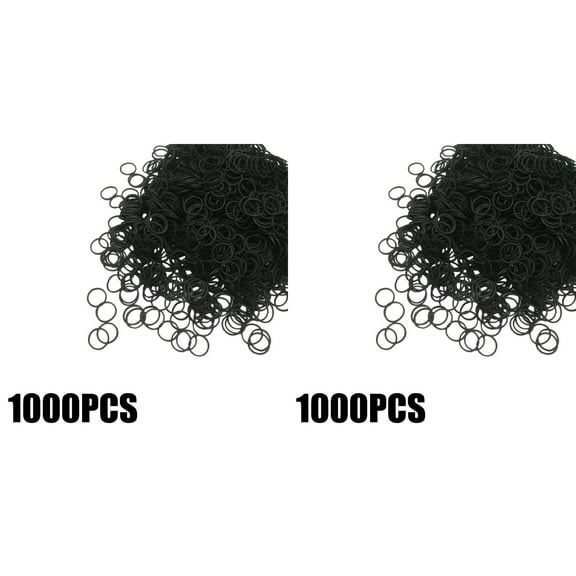 Mini Rubber Bands Soft Elastic Bands Small Tiny Black Rubber Bands For Kids Hair Braids Hair Wedding Hairstyle (1000 Pieces Black) 2PCS Large Hair Ties 6mm Small Rubber Bands for Hair No Damage Nail