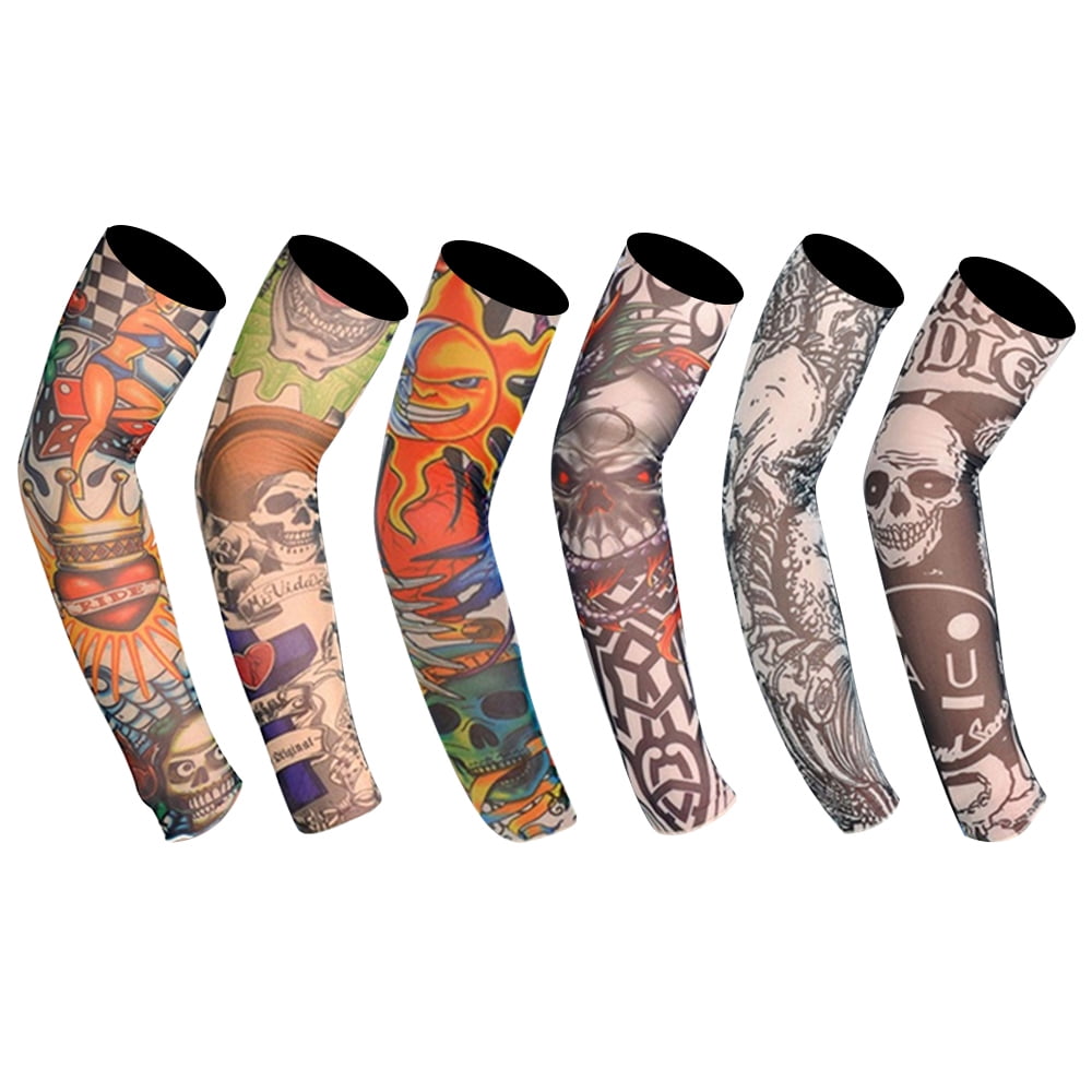 20 Pcs Fake Temporary Tattoo Sleeves Arm Stockings Tatoo Cool Women Men Unisex 
