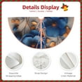 thumbnail image 3 of Sikiie Elegant Blue Gold Blooms Christmas Tree Skirt, Christmas Tree Decorations, Christmas Decor, Tree Mat Decoration(30-48IN)-30", 3 of 6